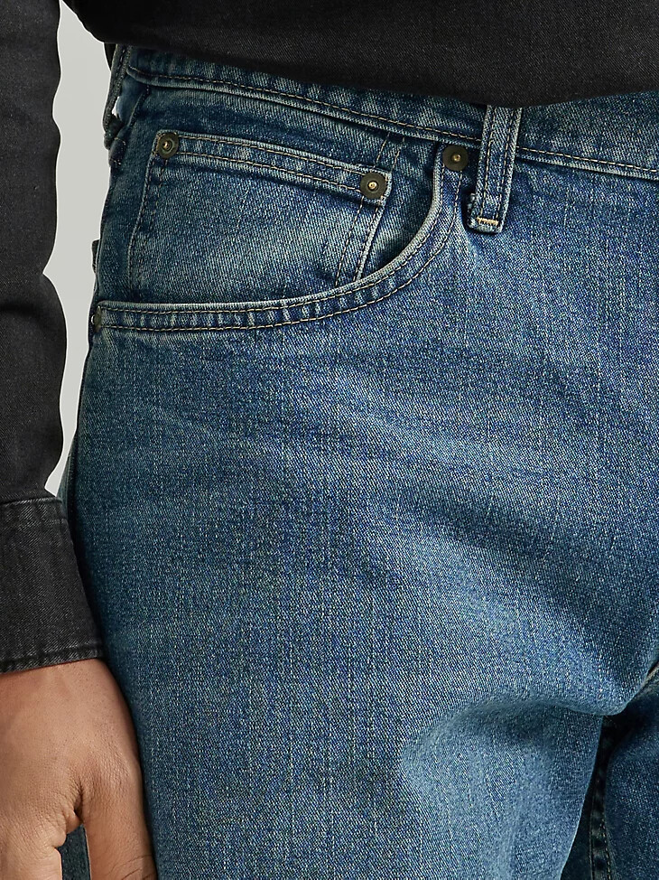 jean bootcut décontracté pour homme délavage moyen