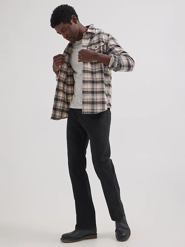 pantalon en sergé peak comfort george noir pour homme