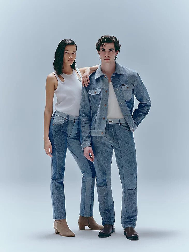 jean droit wrangler x beyond retro délavage clair