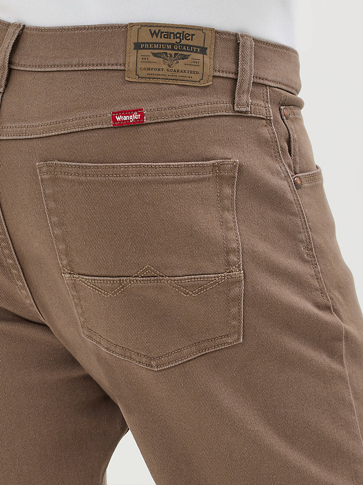 jean wrangler five star premium athletic fit pour homme couleur chocolat