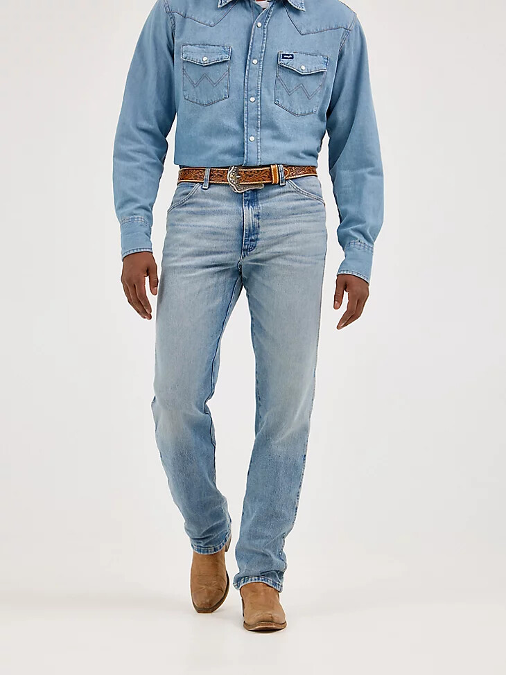 jean wrangler cowboy cut original fit vintage wash bleu authentique