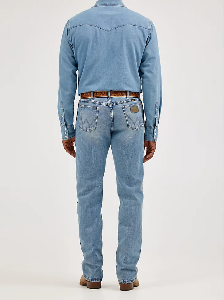 jean wrangler cowboy cut original fit vintage wash bleu authentique
