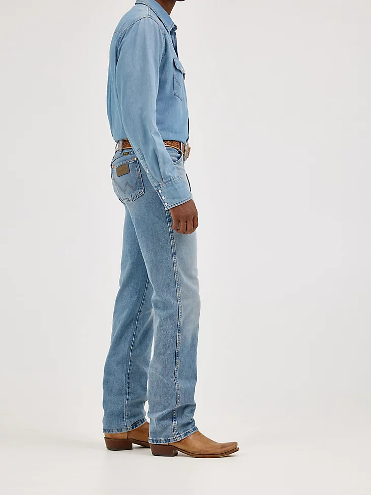 jean wrangler cowboy cut original fit vintage wash bleu authentique