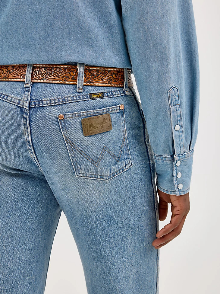 jean wrangler cowboy cut original fit vintage wash bleu authentique