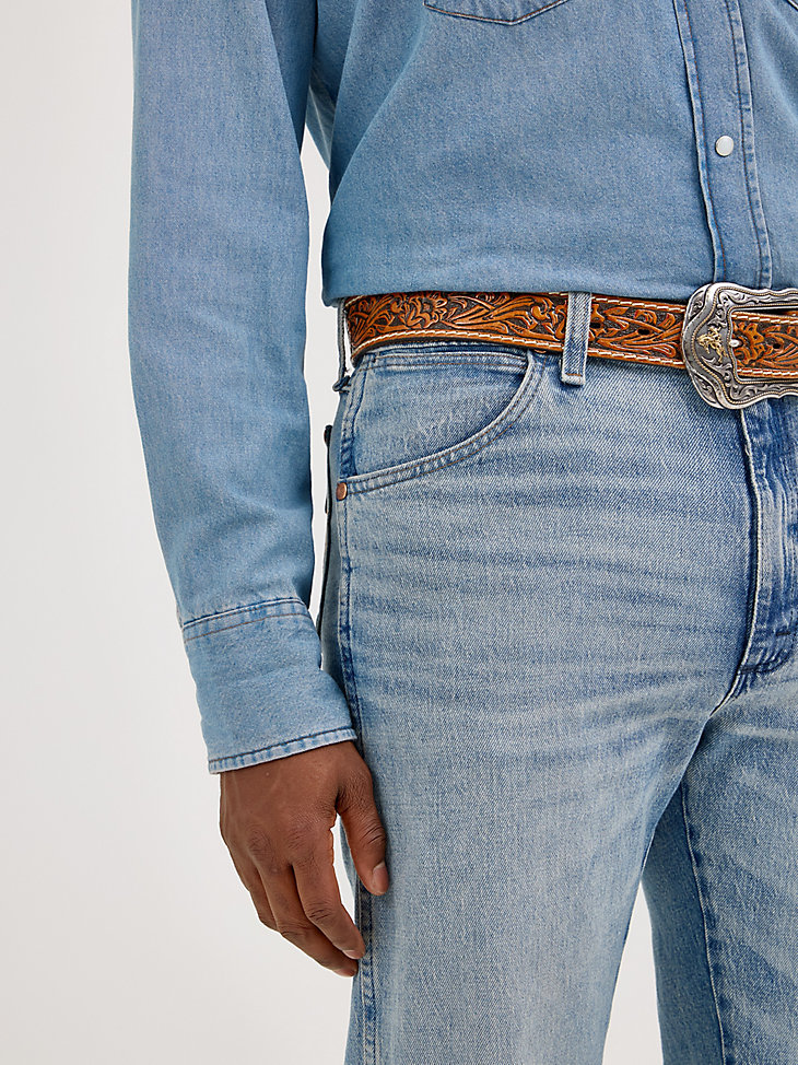 jean wrangler cowboy cut original fit vintage wash bleu authentique
