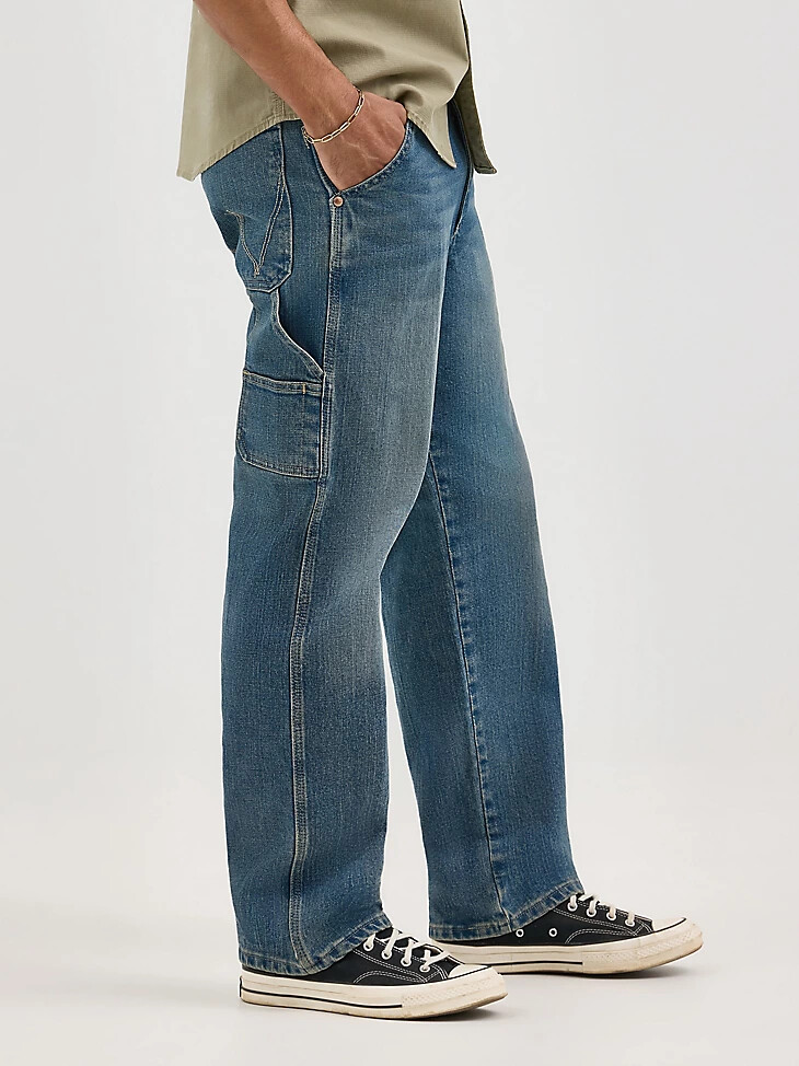 jean de charpentier pour homme bleu délavé