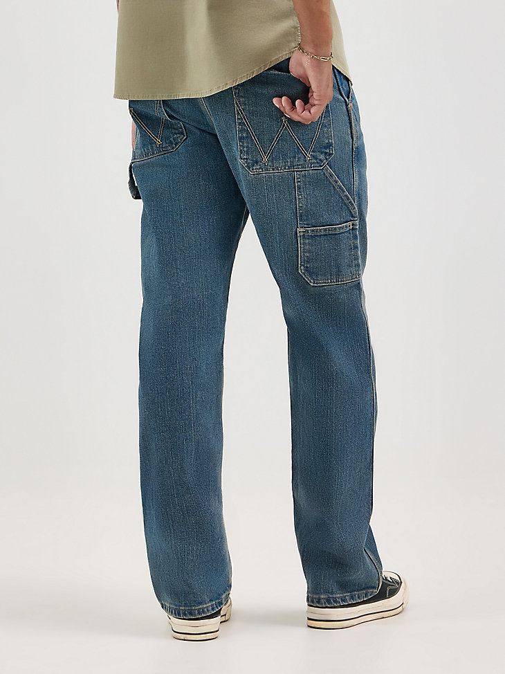 jean de charpentier pour homme bleu délavé