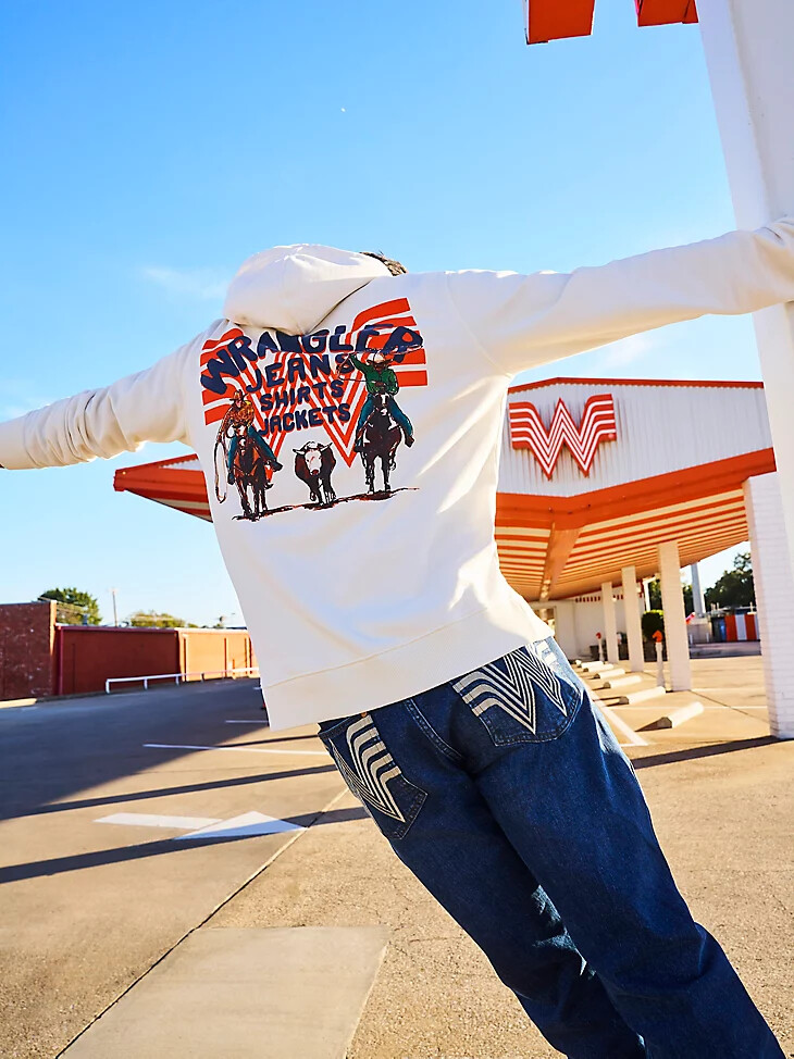 jean wrangler x whataburger slim straight leg retro rodeo dust dade