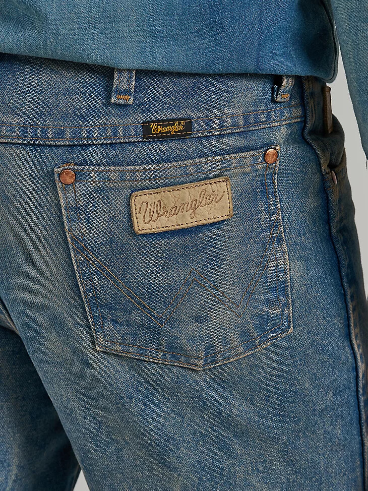 jean wrangler x the last of us coupe cowboy indigo prélavé
