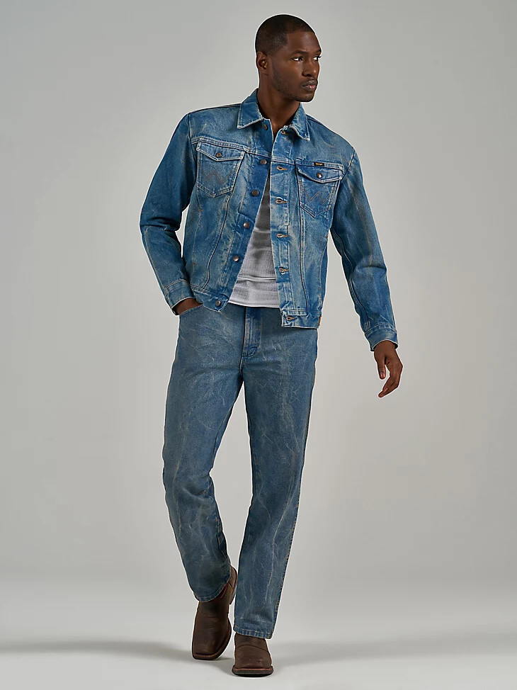 jean wrangler x the last of us coupe cowboy indigo prélavé