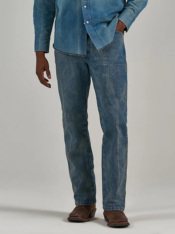 jean wrangler x the last of us coupe cowboy indigo prélavé