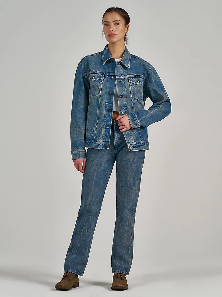 jean wrangler x the last of us coupe cowboy indigo prélavé
