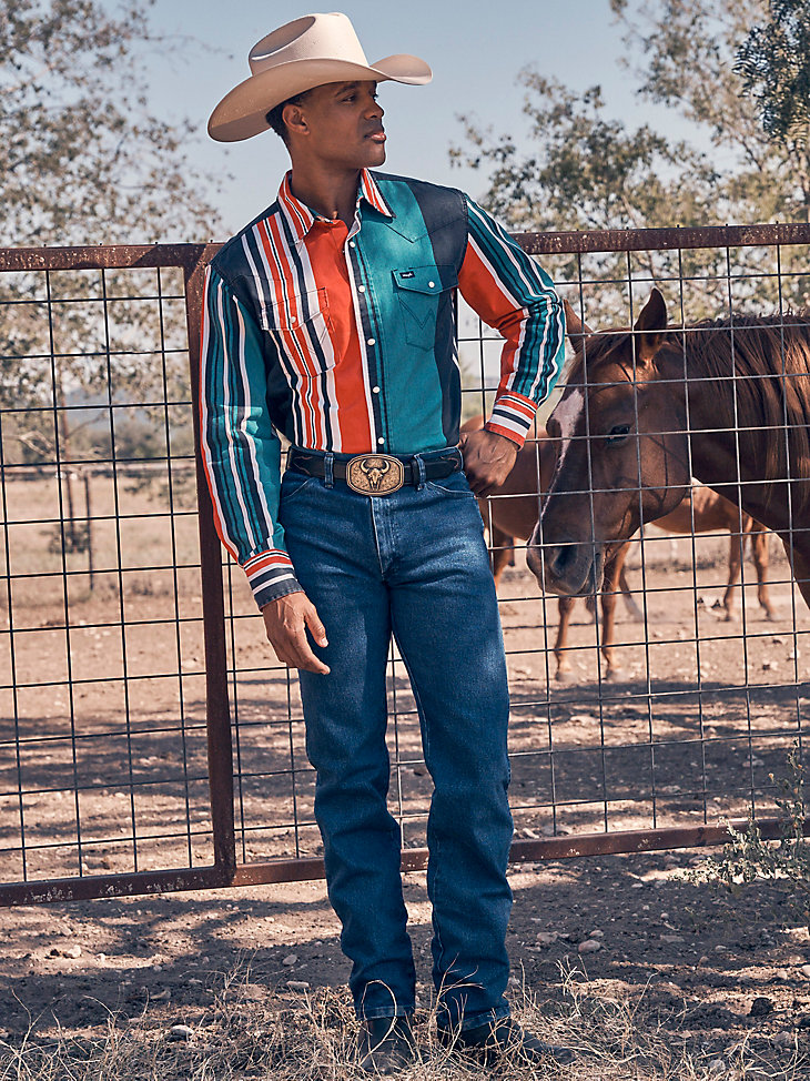 jean wrangler cowboy cut original fit active flex stonewash