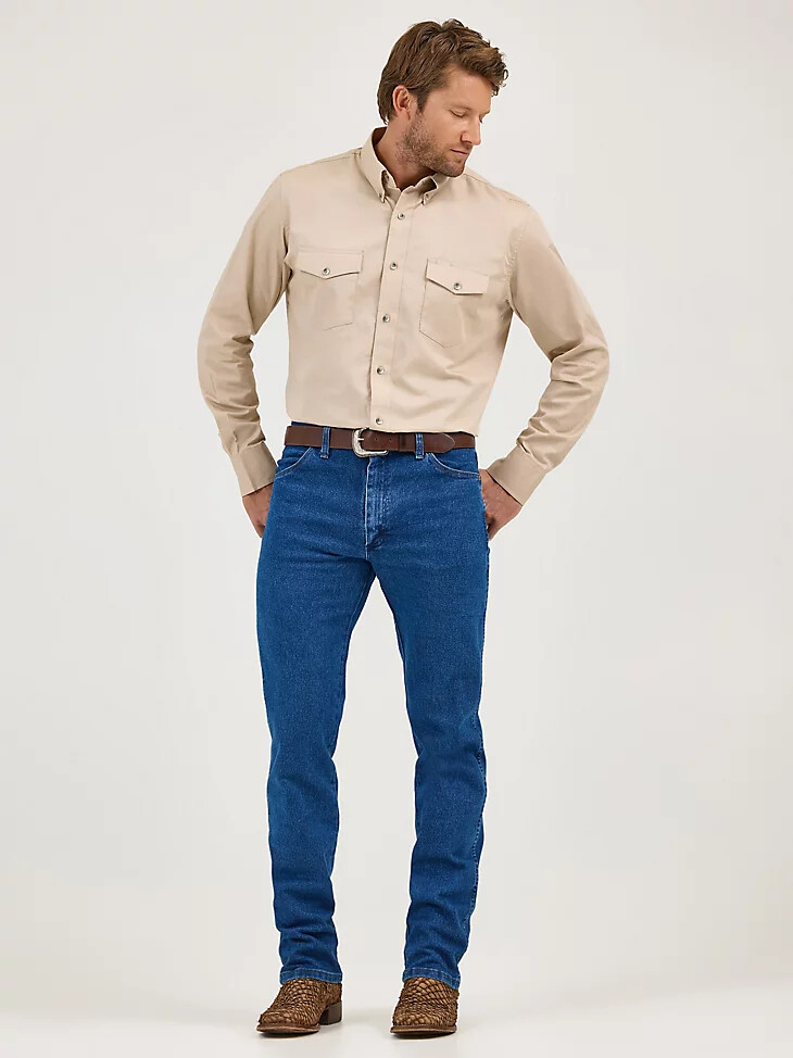 jean wrangler cowboy cut original fit active flex stonewash