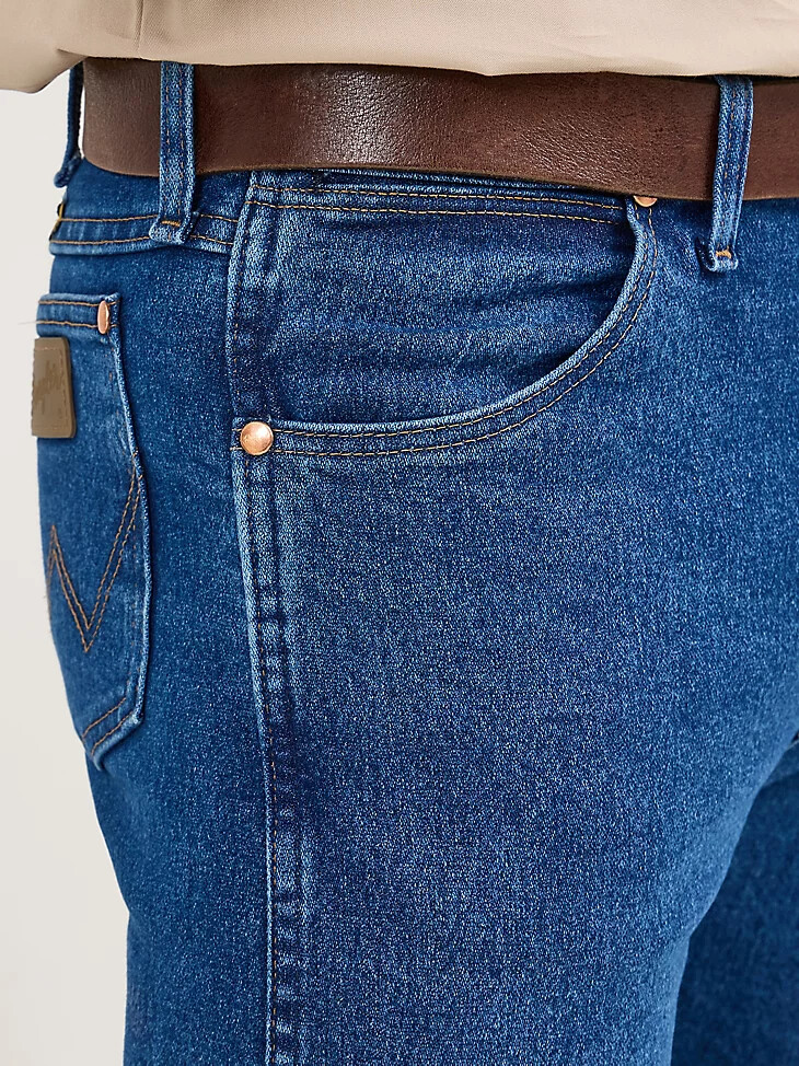 jean wrangler cowboy cut original fit active flex stonewash