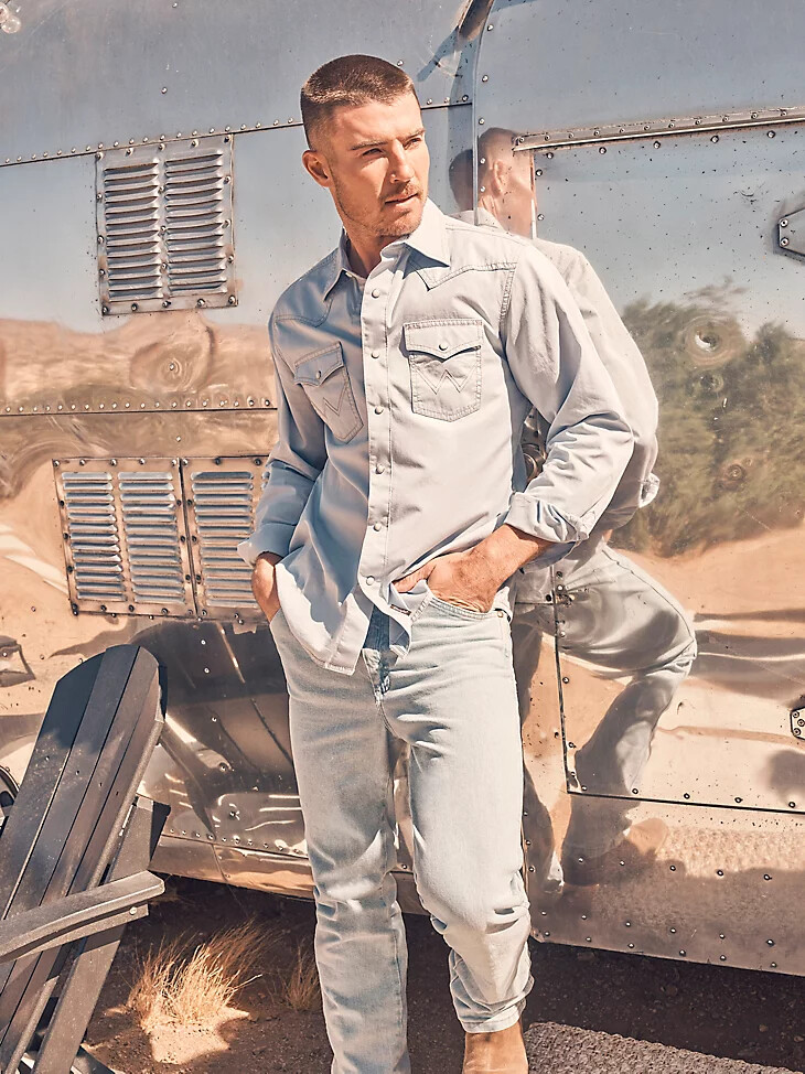 jean wrangler cowboy cut original fit décoloration