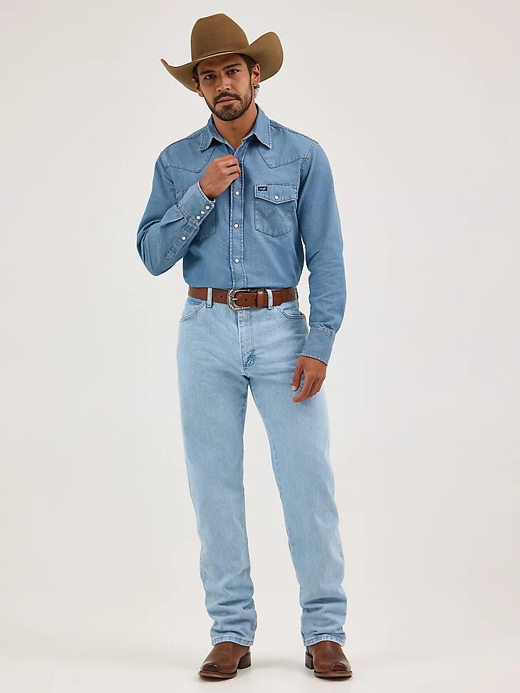 jean wrangler cowboy cut original fit décoloration