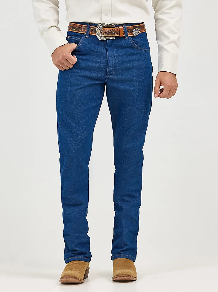 jean wrangler cowboy cut coupe décontractée indigo prélavé