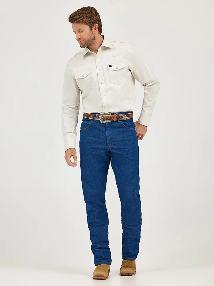 jean wrangler cowboy cut coupe décontractée indigo prélavé