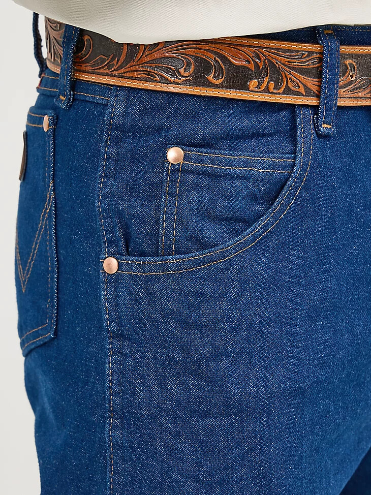 jean wrangler cowboy cut coupe décontractée indigo prélavé