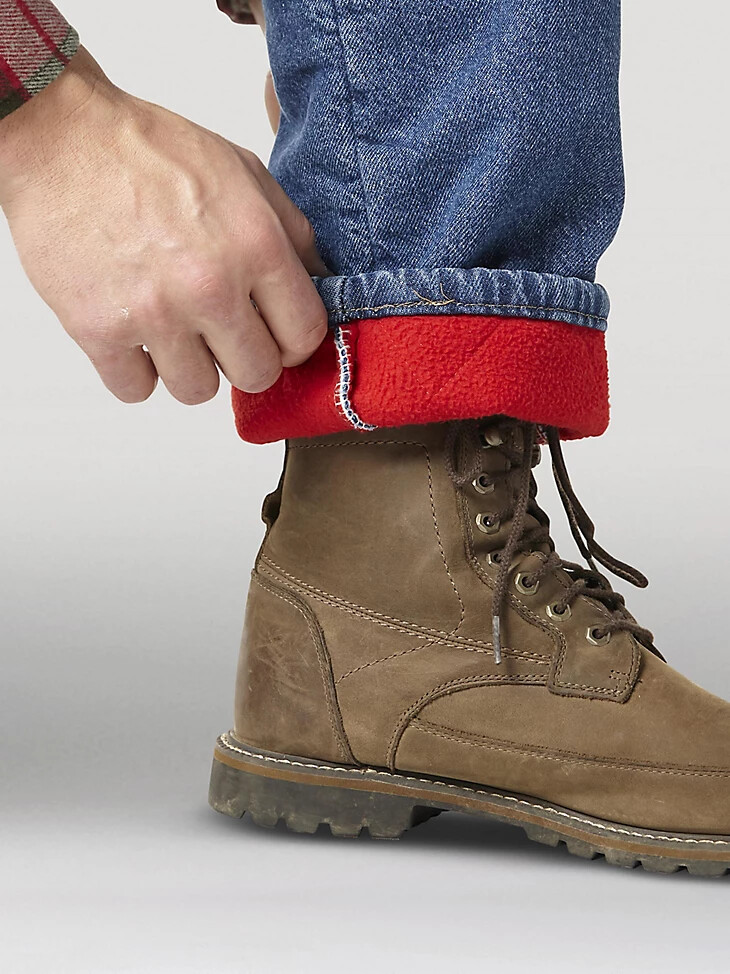 jean thermique wrangler rugged wear délavé à la pierre