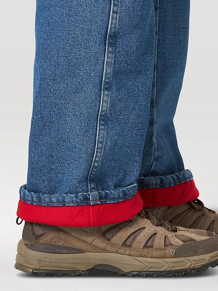 jean thermique wrangler rugged wear délavé à la pierre