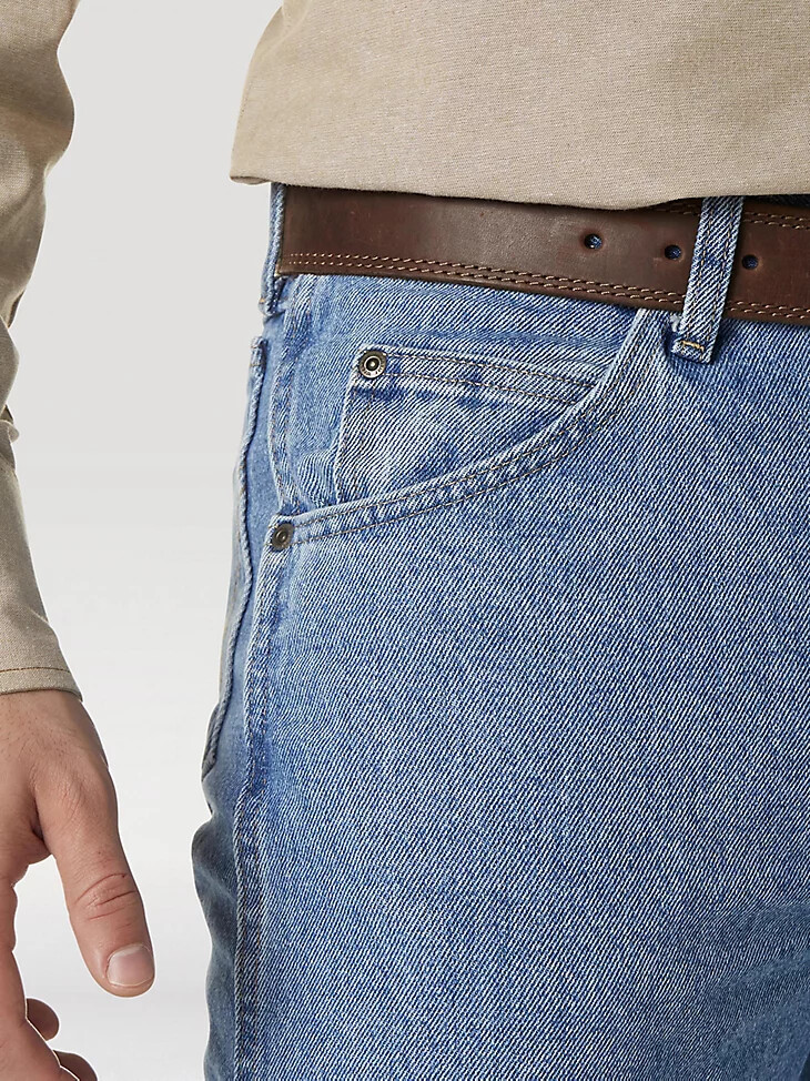 jean wrangler rugged wear coupe classique délavage grossier
