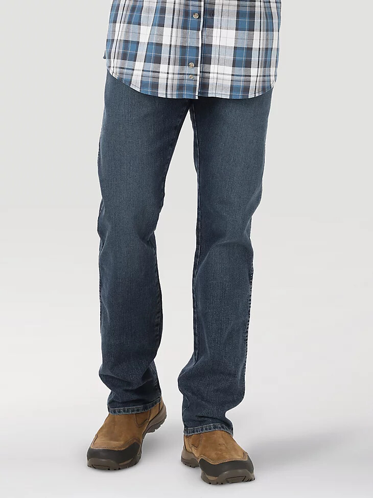 jean wrangler rugged wear performance series coupe régulière indigo moyen