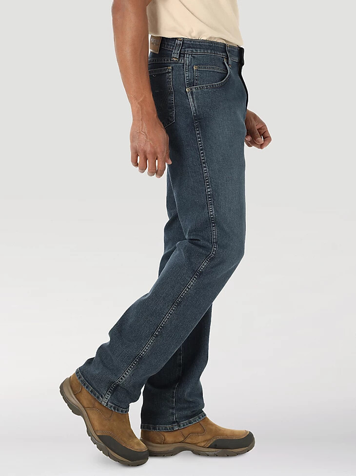 jean wrangler rugged wear performance series coupe régulière indigo moyen