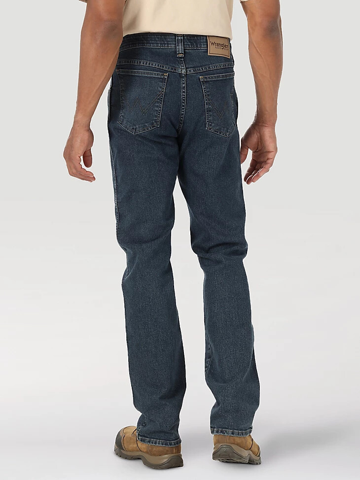 jean wrangler rugged wear performance series coupe régulière indigo moyen