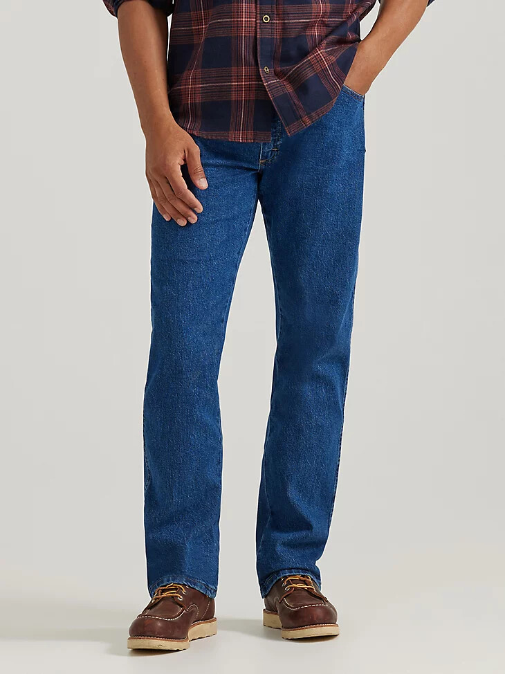 jean wrangler comfort solutions series comfort fit dark flex