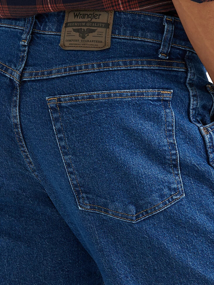 jean wrangler comfort solutions series comfort fit dark flex