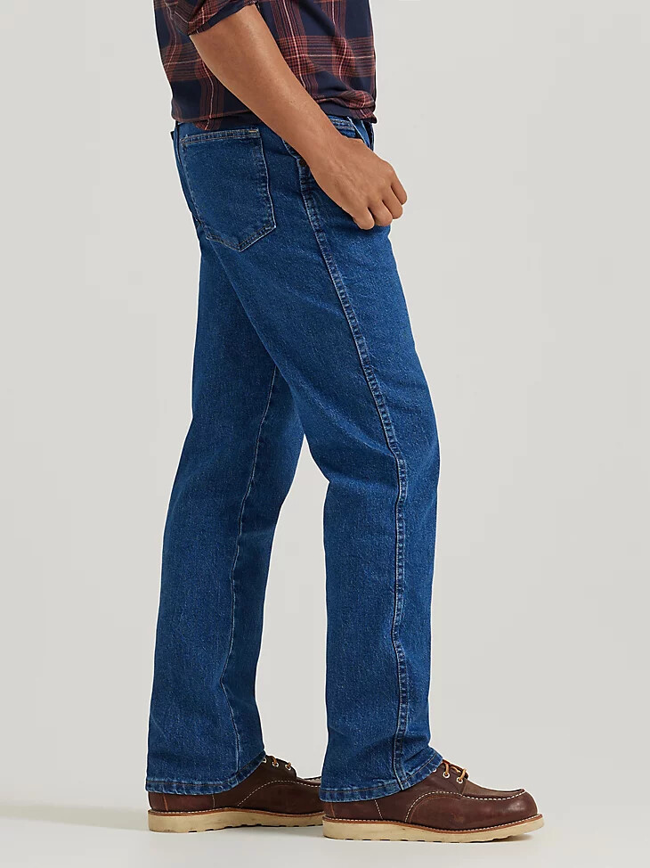 jean wrangler comfort solutions series comfort fit dark flex