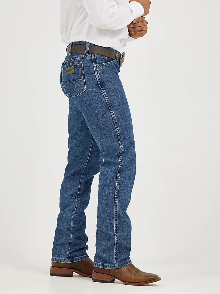 jean george strait cowboy cut coupe slim en denim épais couleur pierre