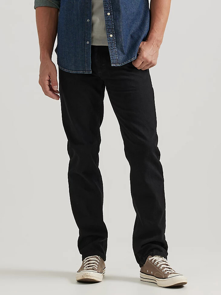 jean wrangler five star premium denim coupe régulière noir charbon