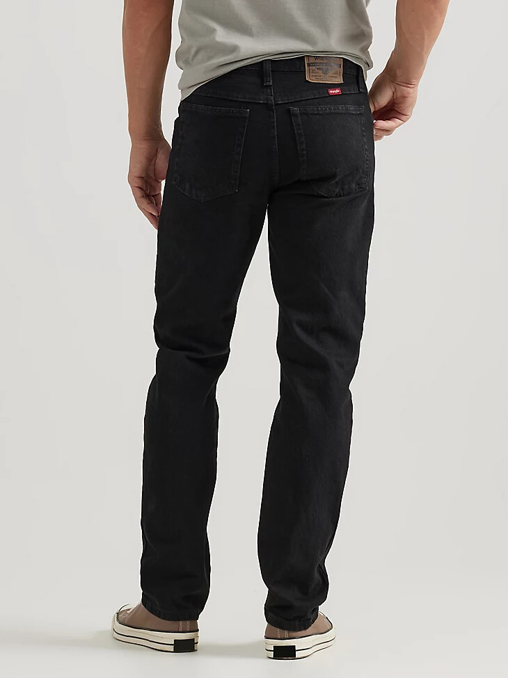 jean wrangler five star premium denim coupe régulière noir charbon