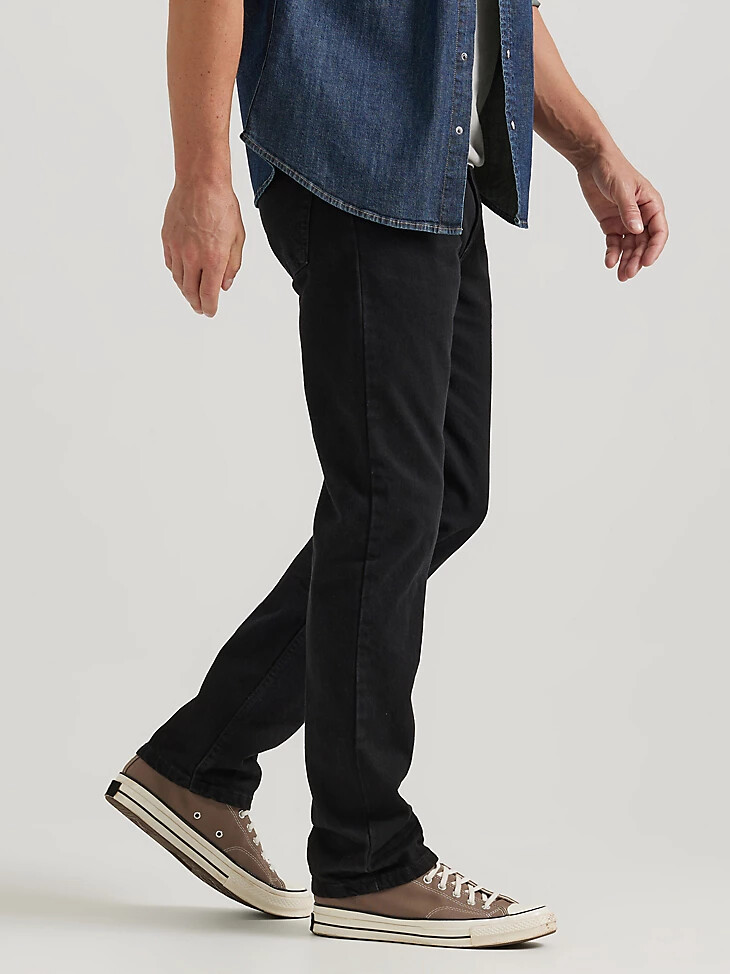 jean wrangler five star premium denim coupe régulière noir charbon