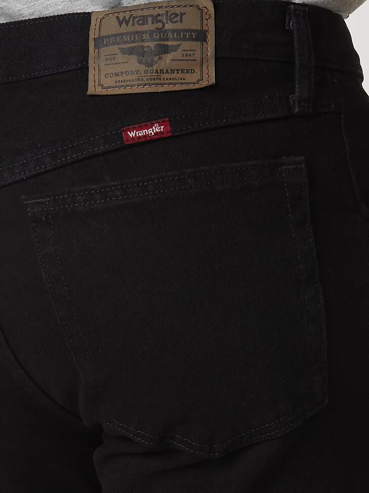 jean wrangler five star premium denim coupe régulière noir charbon