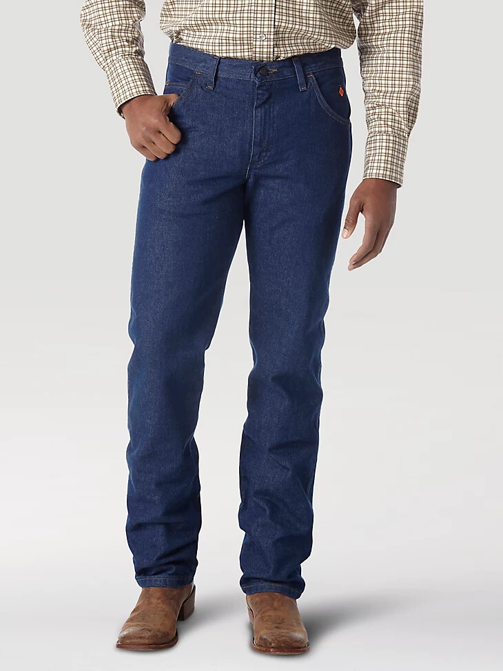 jean en denim léger wrangler fr ignifugé coupe régulière prélavé
