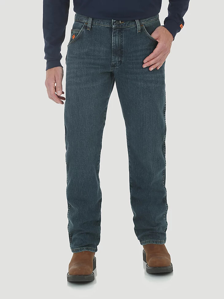 jean wrangler fr ignifugé confort avancé coupe régulière teinte foncée