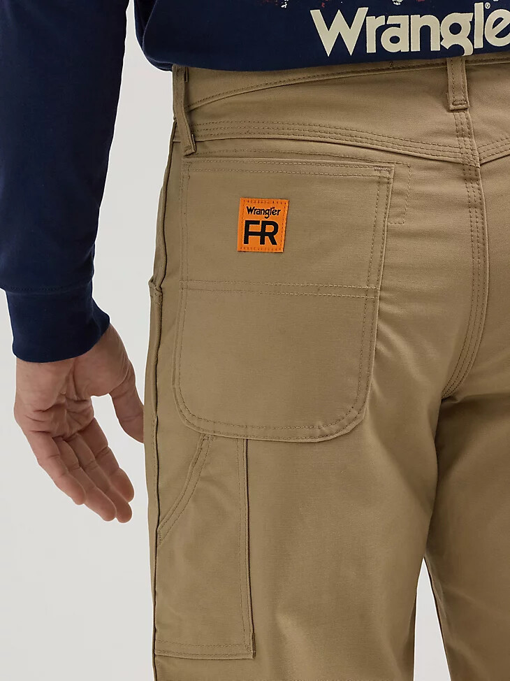 pantalon de charpentier wrangler fr riggs ignifugé kaki
