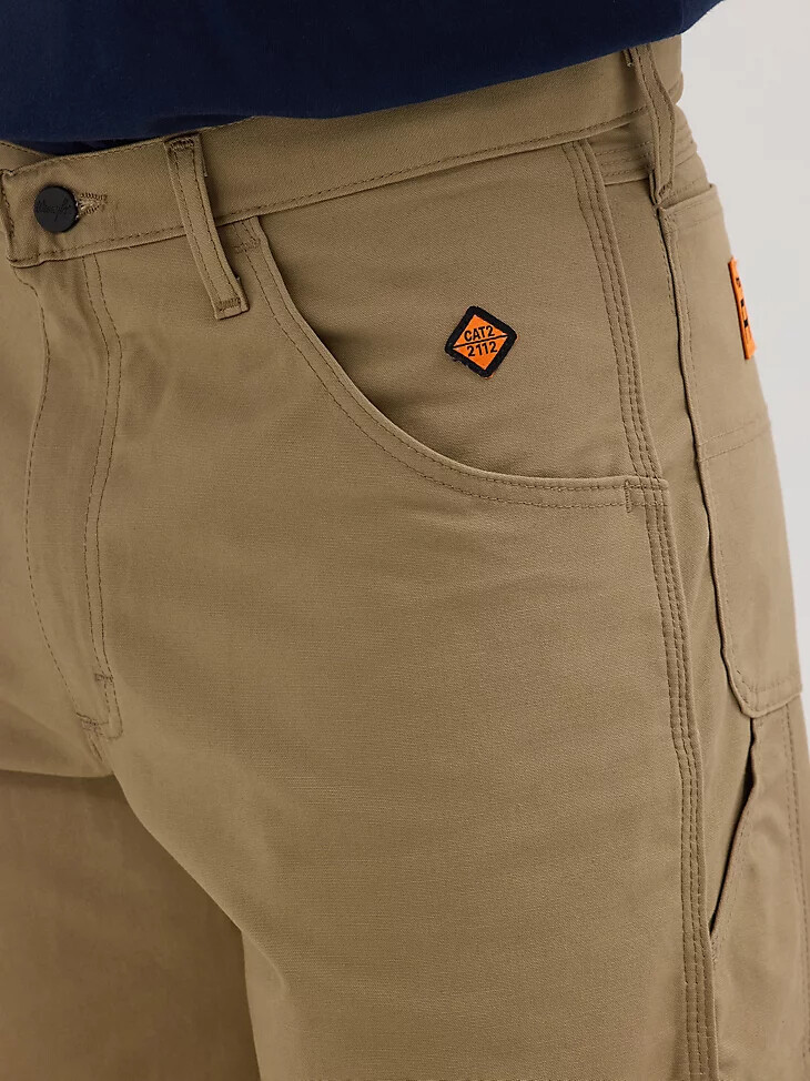 pantalon de charpentier wrangler fr riggs ignifugé kaki