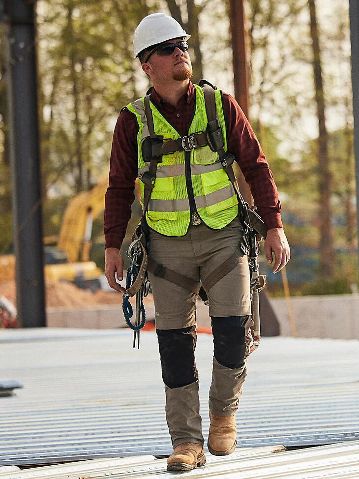 pantalon de charpentier technique wrangler riggs workwear kaki foncé
