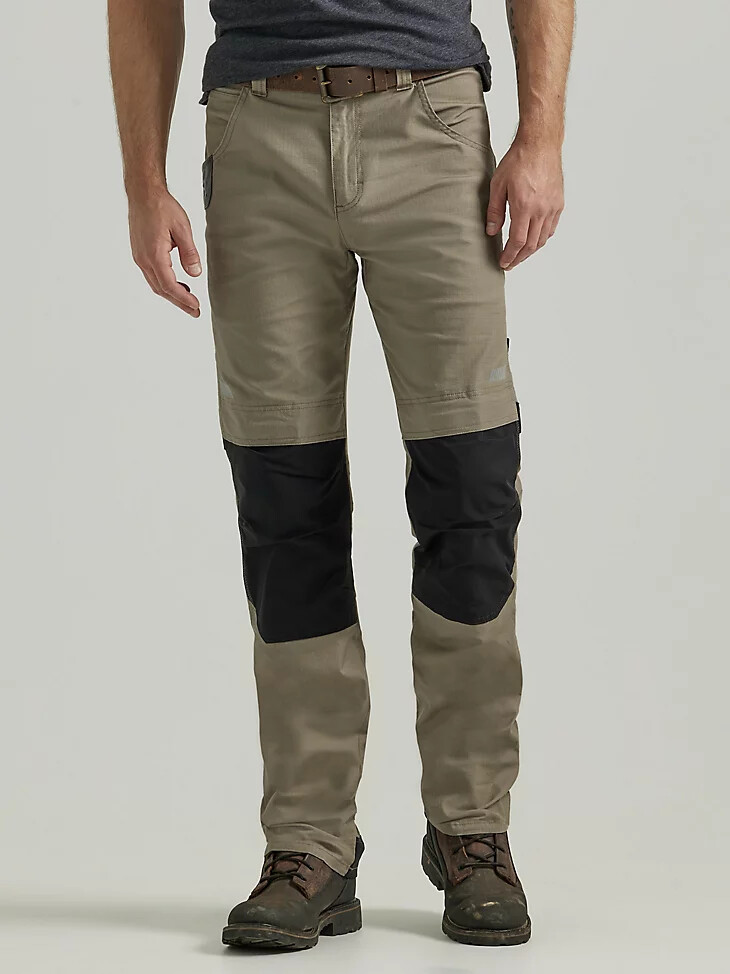 pantalon de charpentier technique wrangler riggs workwear kaki foncé