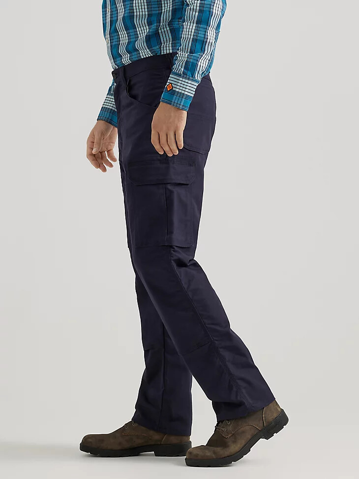 pantalon wrangler fr ranger extensible et résistant aux flammes coupe décontractée bleu marine