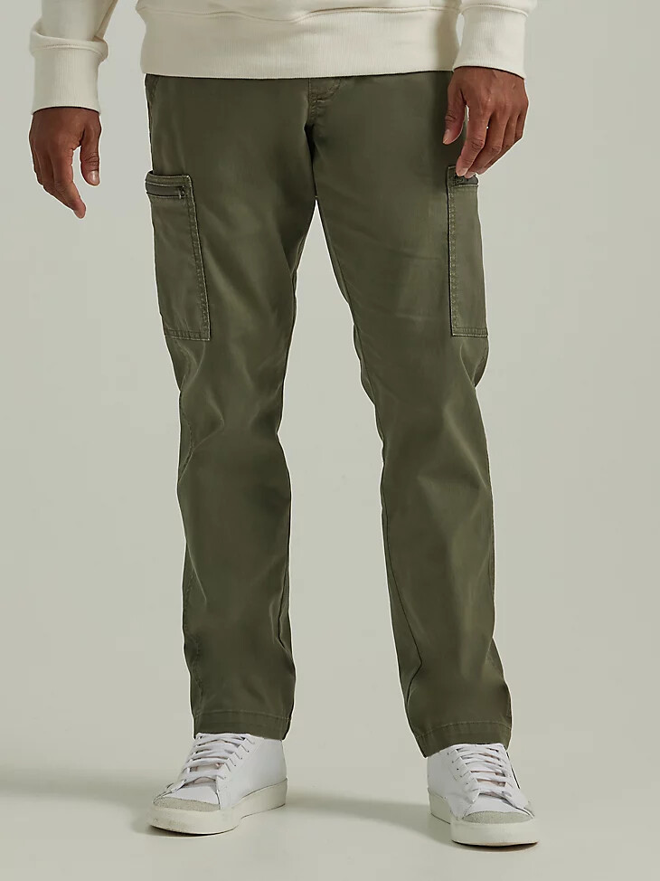 pantalon cargo fuselé damien pour homme couleur olive
