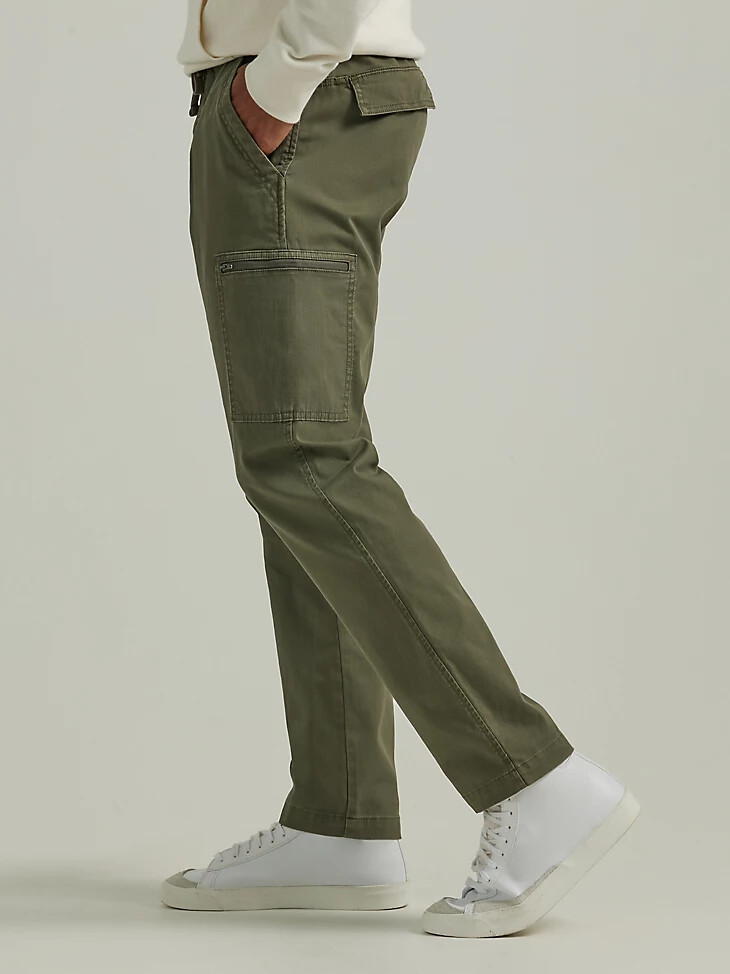 pantalon cargo fuselé damien pour homme couleur olive