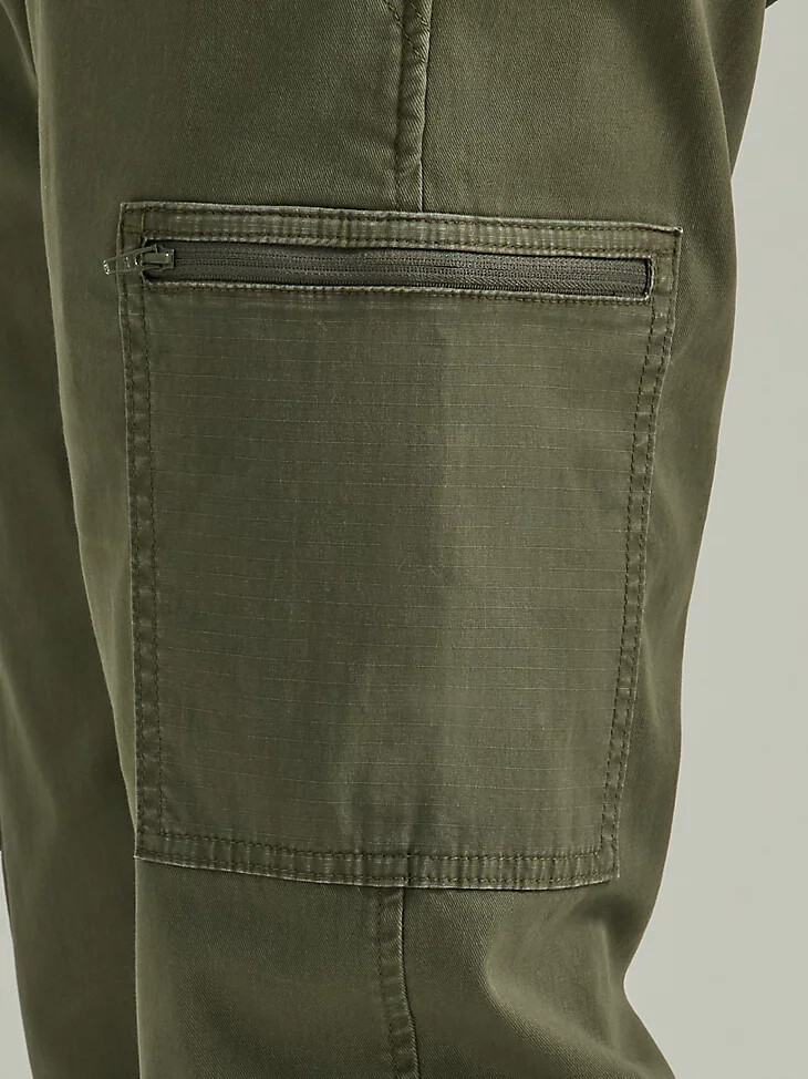 pantalon cargo fuselé damien pour homme couleur olive
