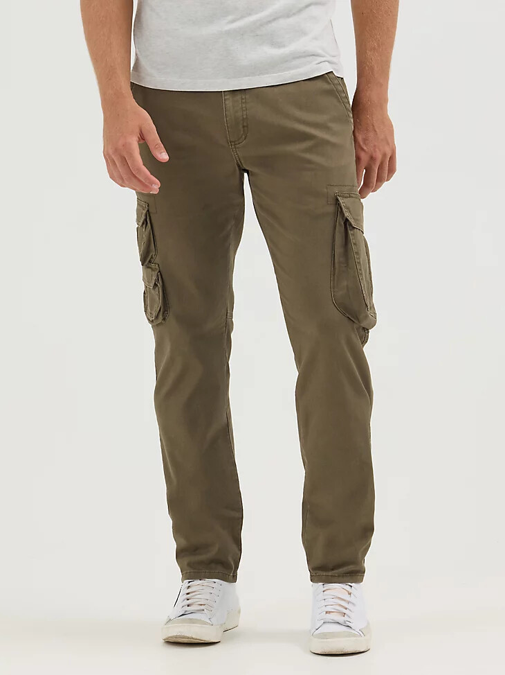 pantalon cargo wrangler flex tapered pour homme vert pin