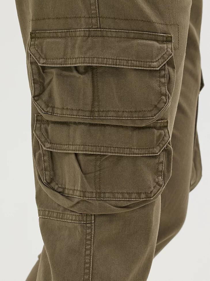 pantalon cargo wrangler flex tapered pour homme vert pin